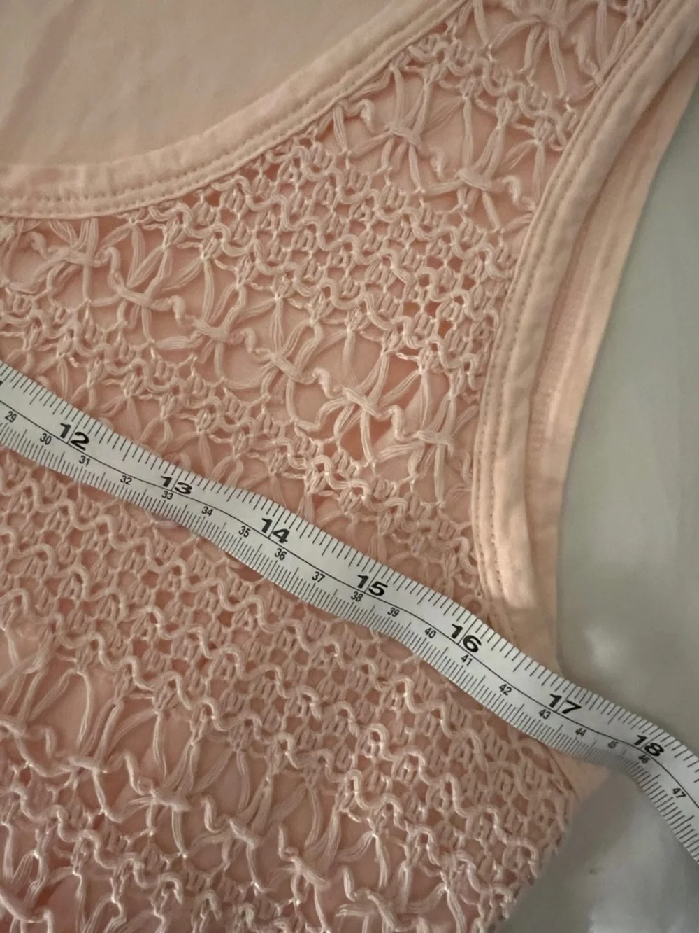 J. CREW Soft Blush Crochet Tank -Small - Picture 4 of 7